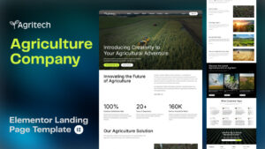 Agritech - Agricultural Landing Page (Elementor Template)