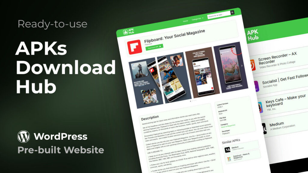 WP Shogun - WordPress & Elementor Templates 7 APK Downloading Pre-built WordPress Website