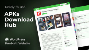 APK Downloading Pre-built WordPress Website