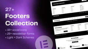 Elementor Footer Templates Pack (Responsive Designs)