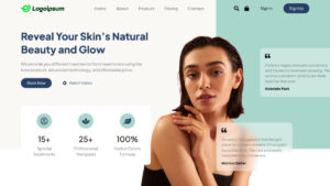Beauty & Skincare Hero Section (Elementor Template)
