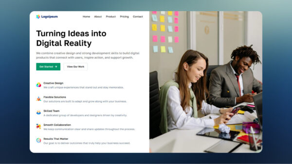 Digital Agency Hero Section (Elementor Template)