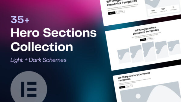 Elementor Hero Section Templates Pack (Responsive Designs)