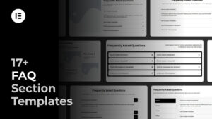 Elementor FAQ Section Templates Pack (Responsive)