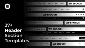Elementor Header Templates Pack (Responsive Designs)