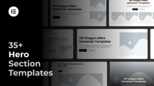 Elementor Hero Section Templates Pack (Responsive)