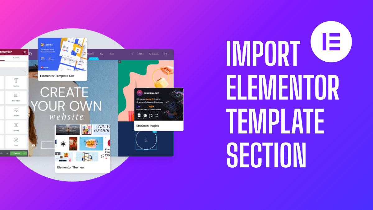 import elementor template section tutorial