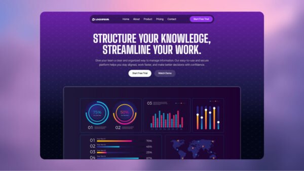 productivity platform hero section elementor Productivity Platform Hero Section (Elementor Template)