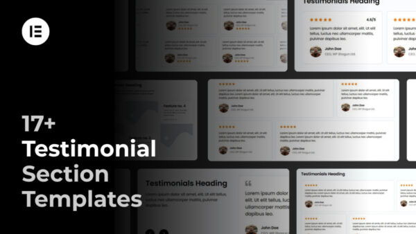 Elementor Testimonial Section Templates Pack (Responsive)