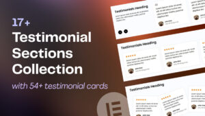 Elementor Testimonial Section Templates Pack (Responsive)