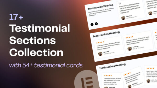 Elementor Testimonial Section Templates Pack (Responsive)