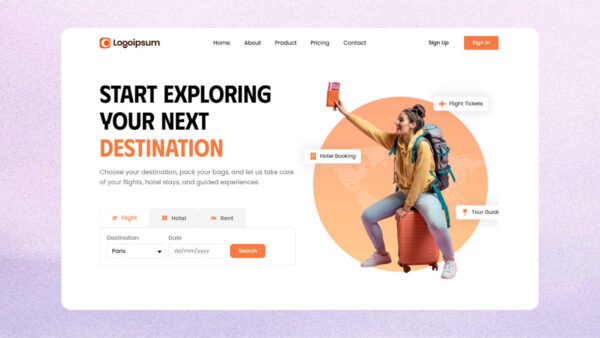 tour agency hero section elementor Tour Agency Hero Section (Elementor Template)