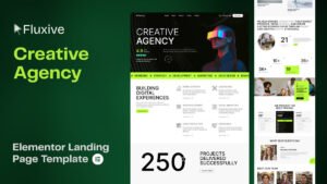 Fluxive - Creative Agency Landing Page (Elementor Template)