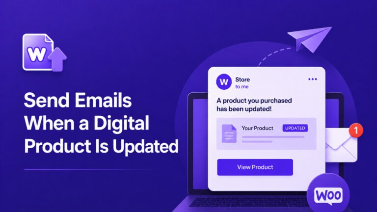 How to Notify Customers when a Digital Product is Updated in WooCommerce 1 notify customer product updated Woocommerce