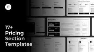 Elementor Pricing Section Templates Pack (Responsive)