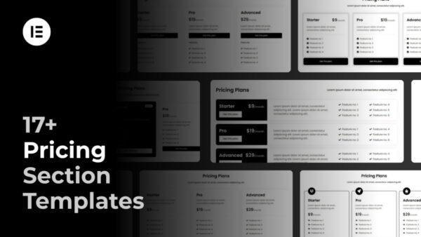Elementor Pricing Section Templates Pack (Responsive)