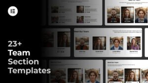 Elementor Team Section Templates Pack (Responsive)