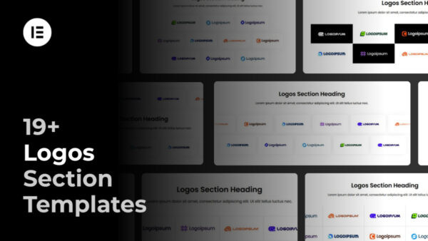 Elementor Logos Section Templates Pack (Responsive)