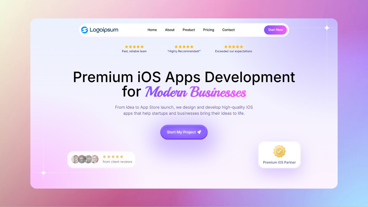WP Shogun - WordPress & Elementor Templates 9 App Development Hero Section (Elementor Template)