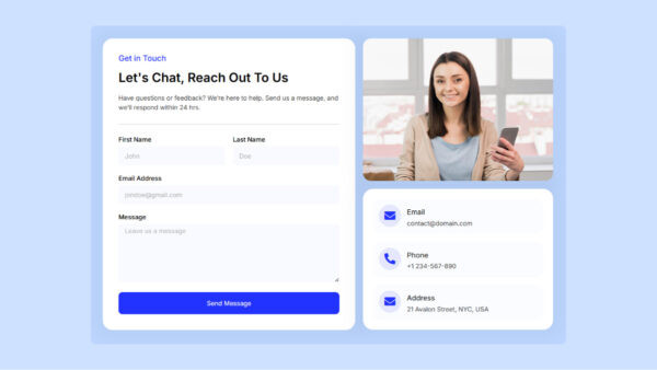 WP Shogun - WordPress & Elementor Templates 11 Contact Us Section 1 (Elementor Template)