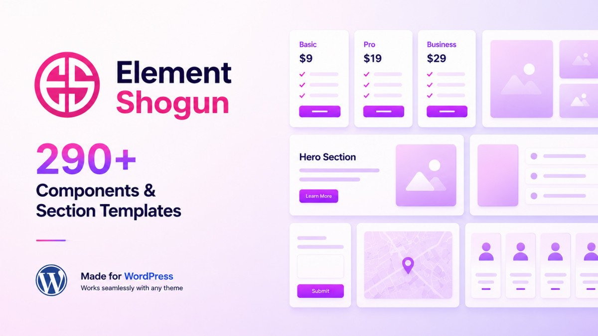 WP Shogun - WordPress & Elementor Templates 20 element shogun wordpress plugin