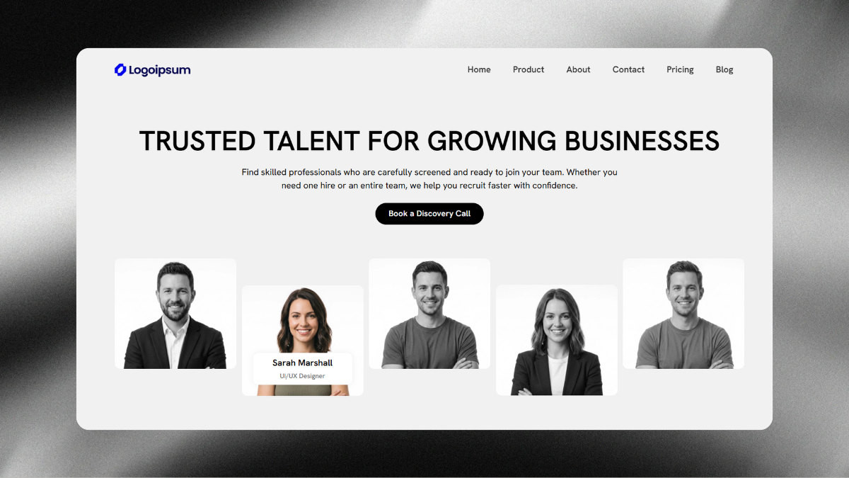 WP Shogun - WordPress & Elementor Templates 11 Hiring Agency Hero Section (Elementor Template)